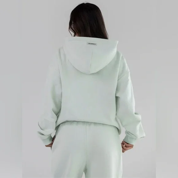 Comfrt Mint Hoodie - Women's Pullover Sweatshirt - Picture 4 of 4